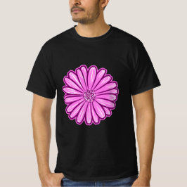 Camiseta Hermosa flor de margarita, Ilustracion de semitono