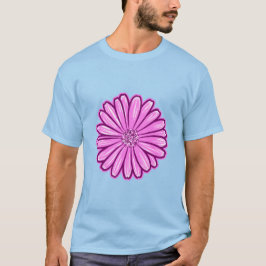 Camiseta Hermosa flor de margarita, Ilustracion de semitono