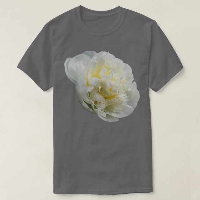 Camiseta Hermosa Flor de Peones Blancos (Diseño del anverso)