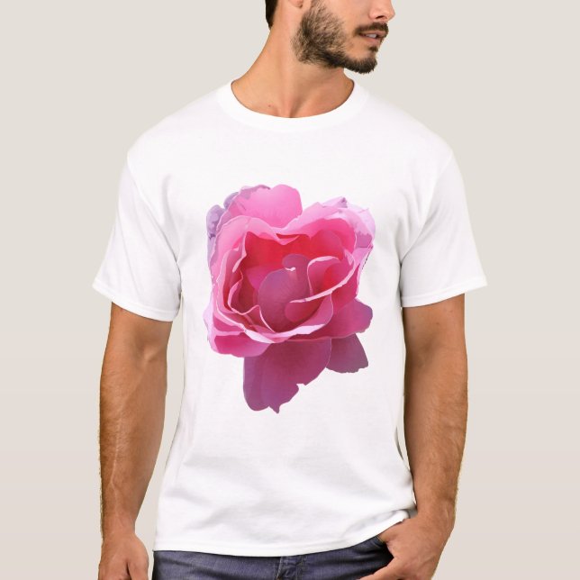 Camiseta Hermosa flor rosa (Anverso)