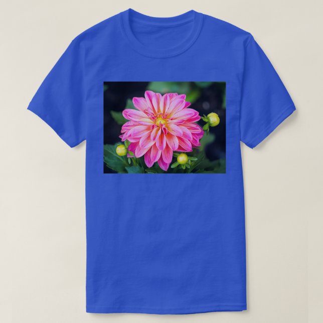 Camiseta Hermosa flor rosa (Diseño del anverso)