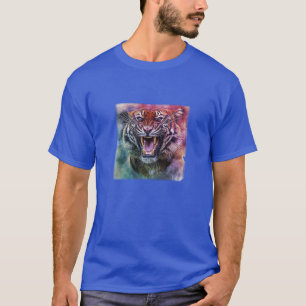 Camiseta Hermosa foto de la cara del tigre de Bengala en cr