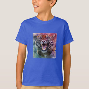 Camiseta Hermosa foto de la cara del tigre de Bengala en cr
