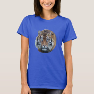 Camiseta Hermosa foto del rostro del tigre de Bengala
