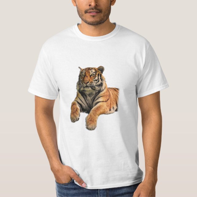 Camiseta Hermosa foto del tigre de Bengala y sus patas (Anverso)