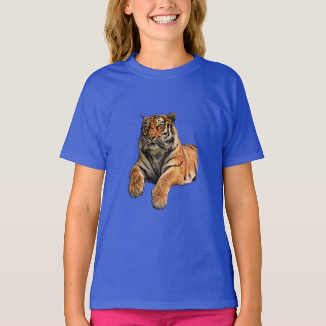 Camiseta Hermosa foto del tigre de Bengala y sus patas (Anverso)