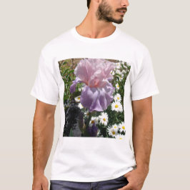 Camiseta Hermosa foto floral de Iris morado