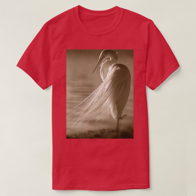 Camiseta Hermosa garza blanca de Fonebook (Diseño del anverso)