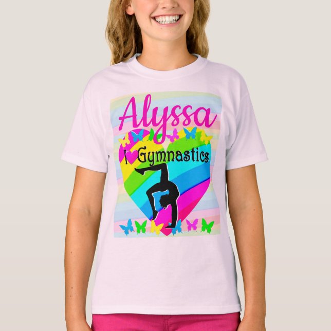 CAMISETA HERMOSA GIMNASTICA DE AMOR PARA EL DISEÑO (Anverso)