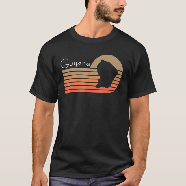 Camiseta Hermosa idea para el diseño del mapa guyanés de Gu (Anverso)