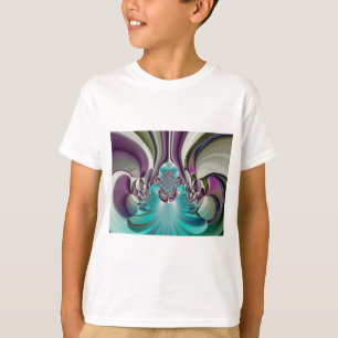 Camiseta Hermosa imagen inglesa en tonos púrpura y cian