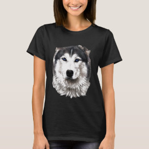 Camiseta Hermosa imagen siberiana de perro Husky