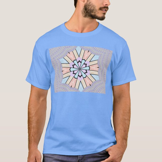 Camiseta Hermosa impresión de arte geométrico suave y suave (Anverso)
