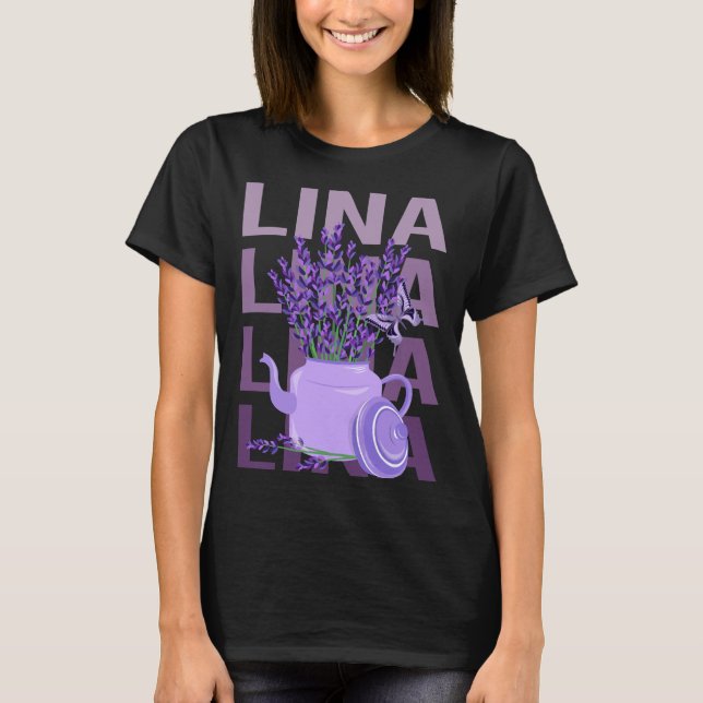 Camiseta Hermosa Lavanda - Lina Name (Anverso)