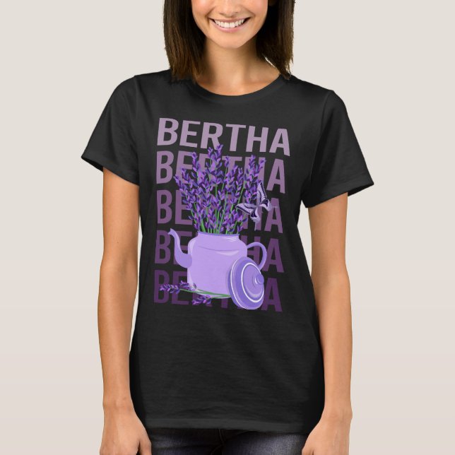 Camiseta Hermosa Lavanda - Nombre Bertha (Anverso)