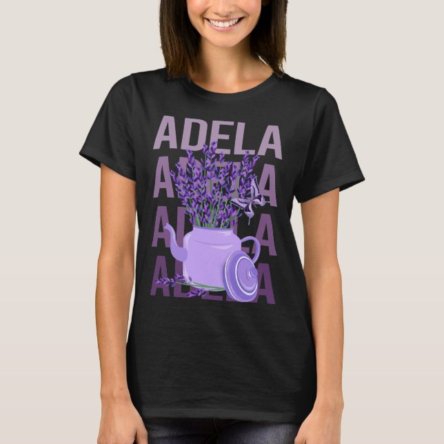 Camiseta Hermosa Lavanda - Nombre de Adela (Anverso)