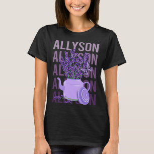 Camiseta Hermosa Lavanda - nombre de Allyson