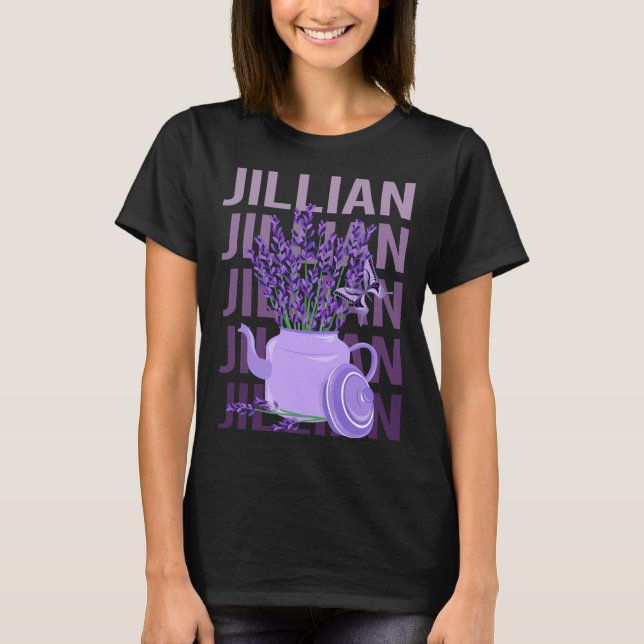 Camiseta Hermosa Lavanda - Nombre de Jillian (Anverso)