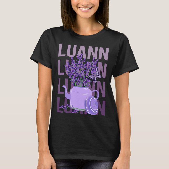 Camiseta Hermosa Lavanda - Nombre de Luann (Anverso)