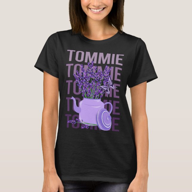 Camiseta Hermosa Lavanda - Nombre de Tommie (Anverso)