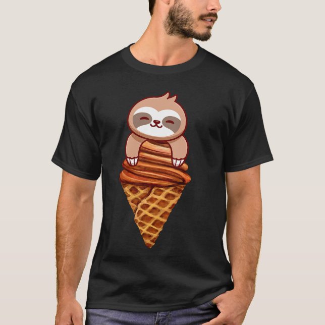 Camiseta Hermosa Leche Y Arte De Cono De Helado (Anverso)