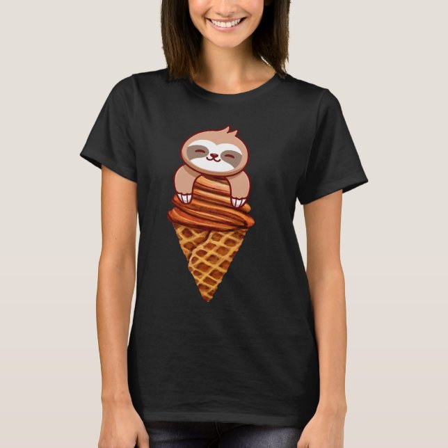 Camiseta Hermosa Leche Y Arte De Cono De Helado (Anverso)