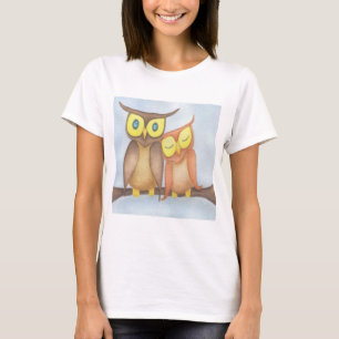 Camiseta Hermosa lechuza acuarela