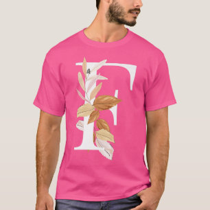 Camiseta Hermosa letra blanca F otoño salida inicial otoño