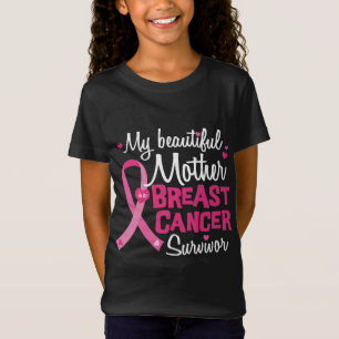 Camiseta Hermosa madre madre madre sobreviviente de cáncer 