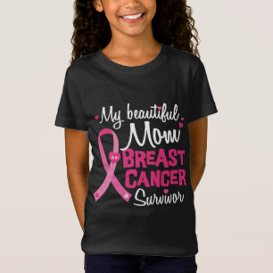 Camiseta Hermosa madre sobreviviente de cáncer de mama Hij