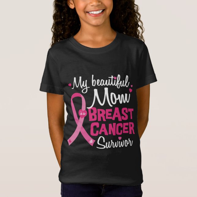 Camiseta Hermosa madre sobreviviente de cáncer de mama Hija (Anverso)