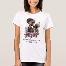 Camiseta Hermosa mamá negra y hija