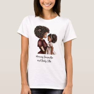 Camiseta Hermosa mamá negra y hija