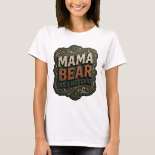 Camiseta Hermosa MAMA OSO NARANJA NO LE IMPORTA