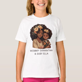 Camiseta Hermosa mamá y hija negras (10)