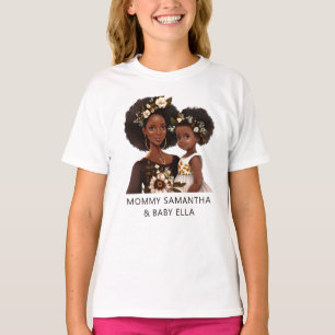 Camiseta Hermosa mamá y hija negras (11)