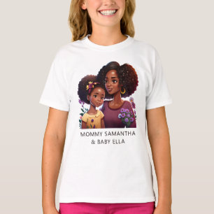 Camiseta Hermosa mamá y hija negras (12)