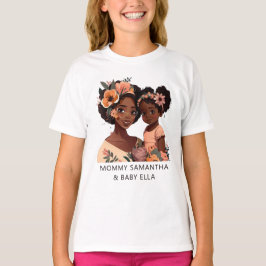 Camiseta Hermosa mamá y hija negras (13)