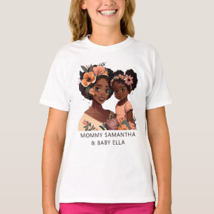 Camiseta Hermosa mamá y hija negras (13)