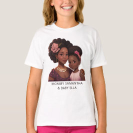 Camiseta Hermosa mamá y hija negras (14)