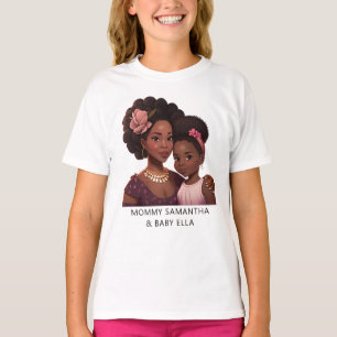 Camiseta Hermosa mamá y hija negras (14)