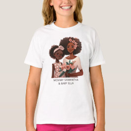 Camiseta Hermosa mamá y hija negras (17)