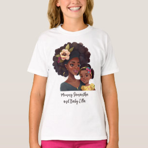 Camiseta Hermosa mamá y hija negras (21)