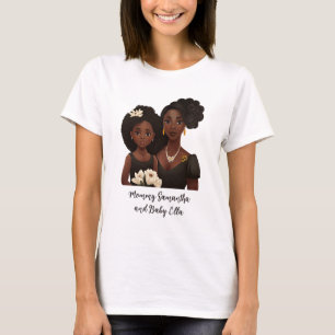 Camiseta Hermosa mamá y hija negras (23)