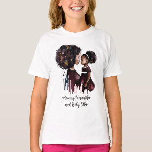 Camiseta Hermosa mamá y hija negras (25)
