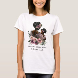 Camiseta Hermosa mamá y hija negras (8)