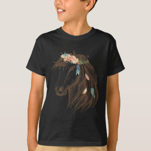 Camiseta Hermosa Mano De Caballo Dibuja Arte Para Los Amant