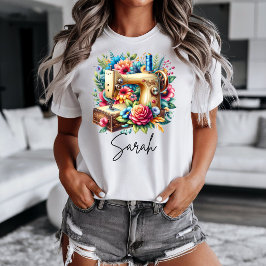 Camiseta Hermosa máquina de coser
