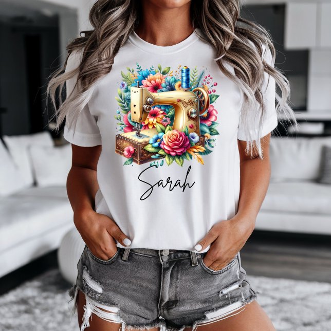 Camiseta Hermosa máquina de coser  (Sewing hobby gift t-shirt. )