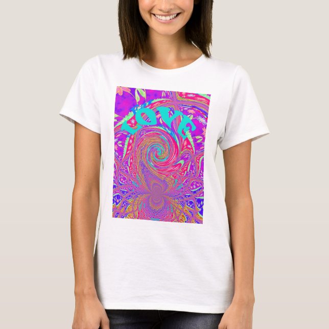 Camiseta Hermosa maravilla Amor Remolino Texto Arte Imprimi (Anverso)
